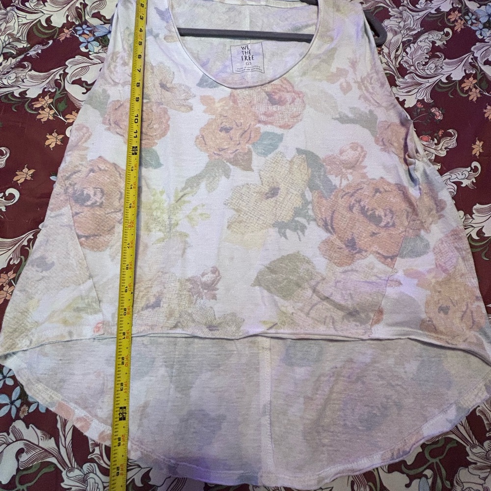 We The Free (Free People) White Floral Tank Top - Picture 6 of 7